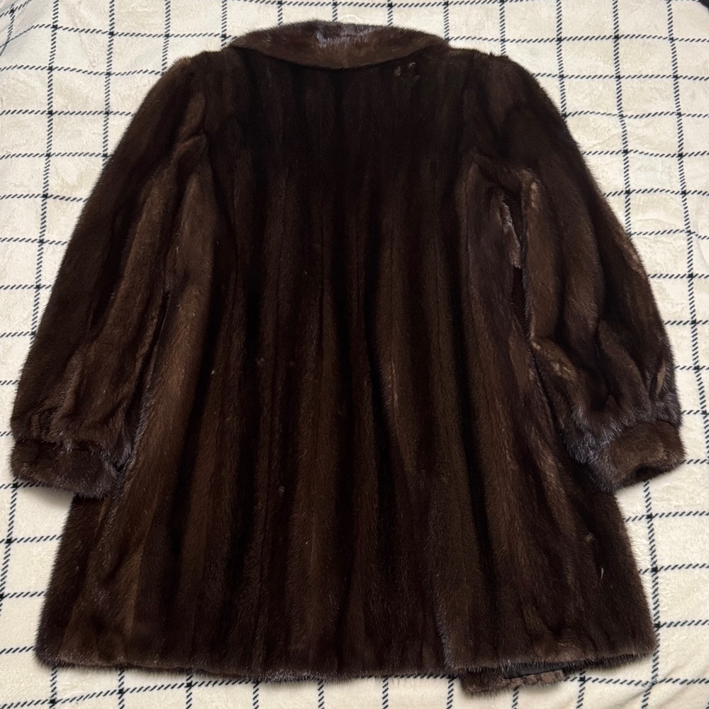 Brown Mink Cape Coat - Picture 2 of 5